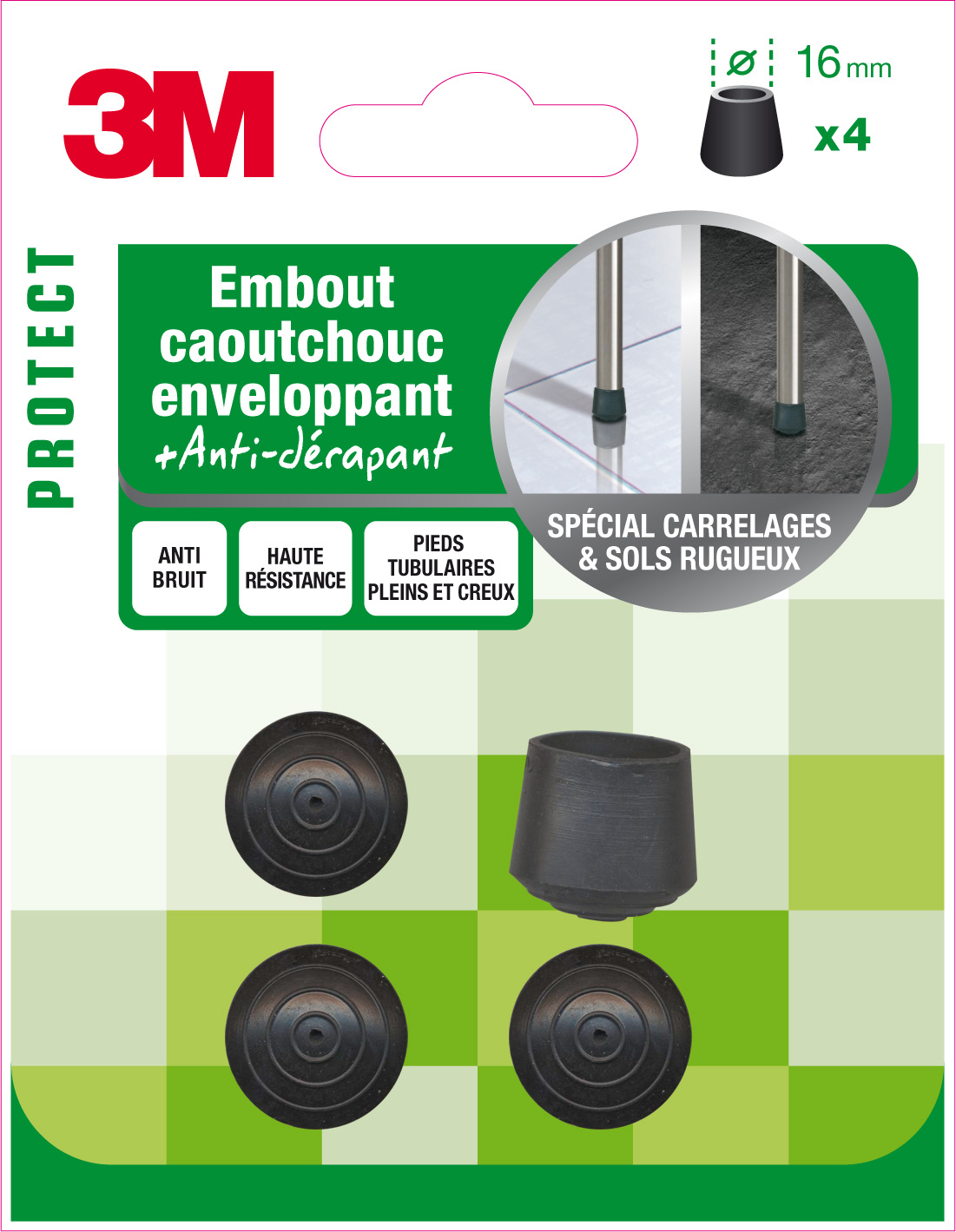 Embout caoutchouc enveloppant Ø16mm - 3M